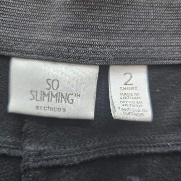 Chico's So Slimming Women's Ankle Pants Stretch Size 2 Short US Large/12 Work - Picture 4 of 6